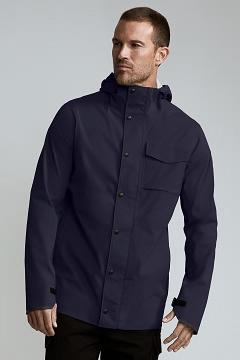 Chamarras Canada Goose Hombre Mexico - Nanaimo Chubasquero Azul Marino FR0769235